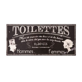 Kovová cedule na toaletu Antic Line Toilettes