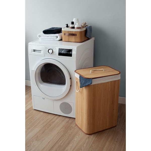 Hnědý úložný bambusový koš Compactor Carossa-image-2