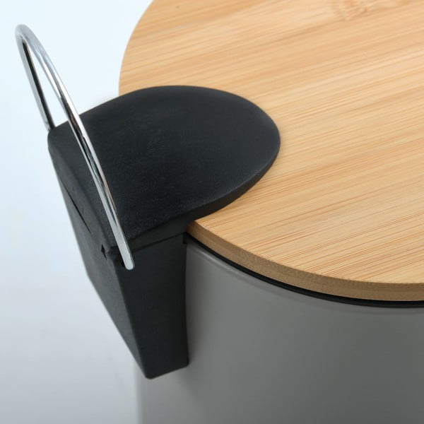 Taupe nášlapný ocelový odpadkový koš 5 l   Adonis – Spirella-image-3