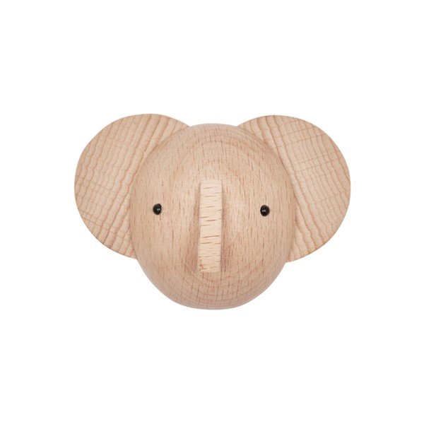 Nástěnný háček z bukového dřeva v přírodní barvě Elephant – OYOY Mini