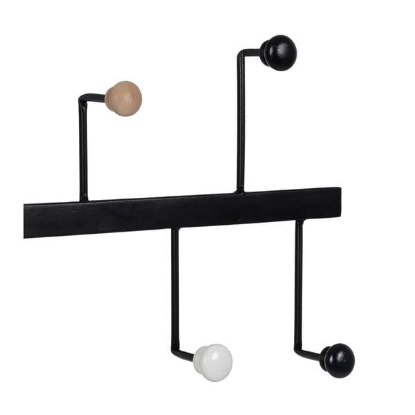 Černý kovový nástěnný věšák – Ixia-image-2