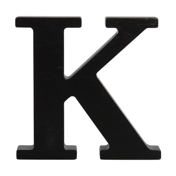Černé dřevěné písmeno Typoland K
