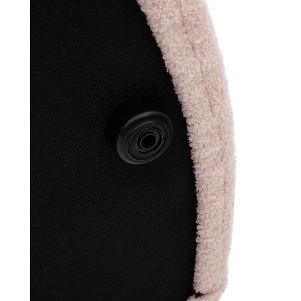 Světle růžový taburet z textilie bouclé Kaeli – Kave Home-image-3