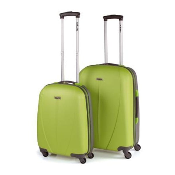 Sada 2 zelených cestovních kufrů na kolečkách Arsamar Wright