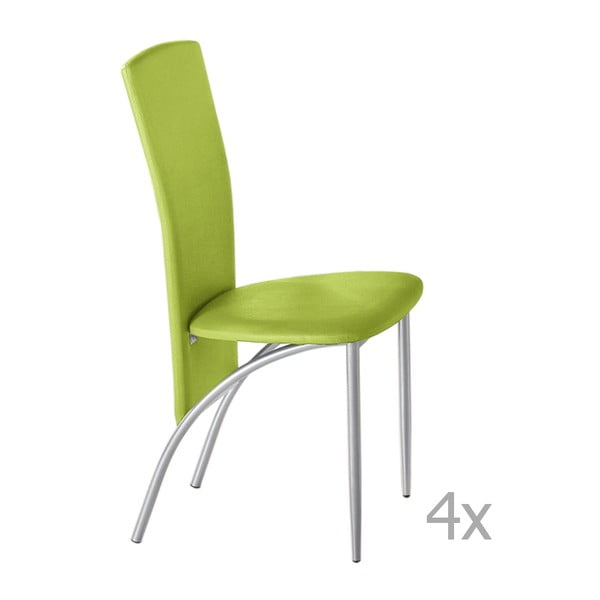 Sada 4 zelených  jídelních židlí Støraa Nevada