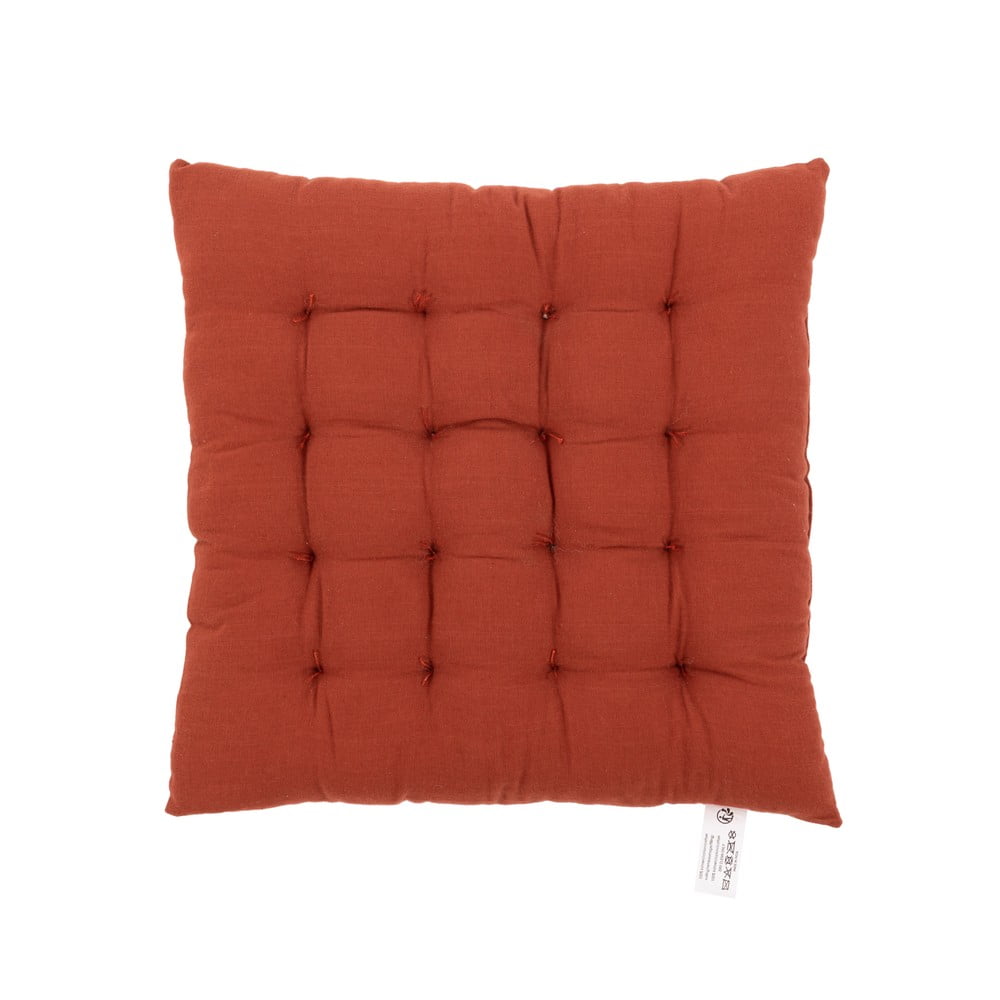 Oranžovohnědý podsedák na židli Tiseco Home Studio, 40 x 40 cm