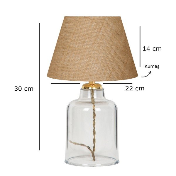 Stolní lampa s textilním stínidlem (výška 30 cm) Baran – Opviq lights-image-2