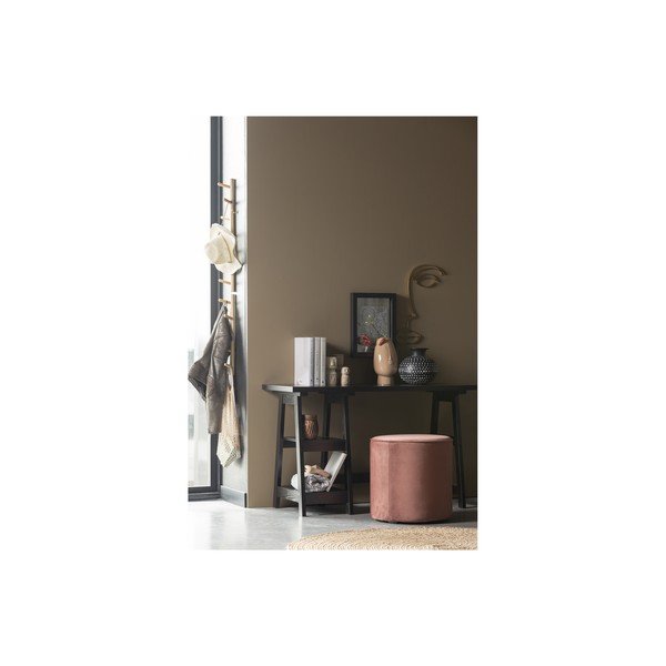 Růžový sametový puf WOOOD Sara, ⌀ 46 cm-image-2