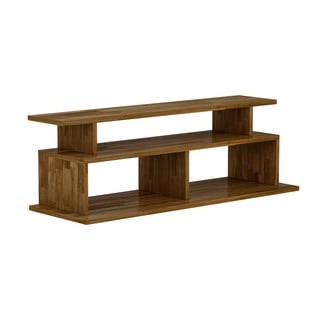 Hnědý TV stolek z borovicového dřeva 110x40 cm Ella – Kalune Design