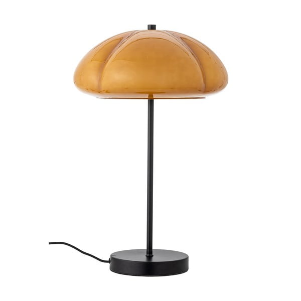 Okrově žlutá stolní lampa se skleněným stínidlem (výška 46,5 cm) Kinoko – Bloomingville