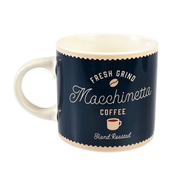 Tmavě modrý/krémový keramický hrnek 350 ml Macchinetta – Rex London