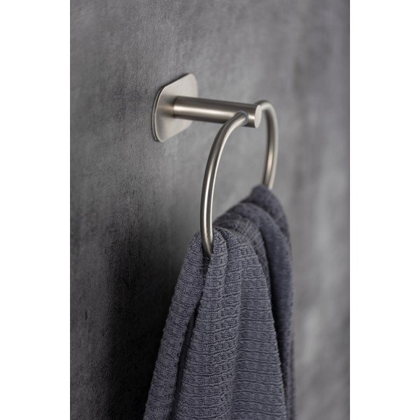Samodržící držák na ručníky z nerezové oceli v matně stříbrné barvě Orea – Wenko-image-1