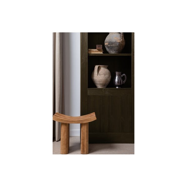 Hnědá knihovna z borovicového dřeva 78x230x37 cm Yumi – WOOOD-image-1