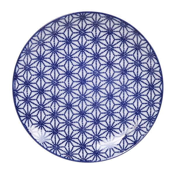 Modrý porcelánový talíř Tokyo Design Studio Star, ø 20,6 cm