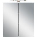 Antracitová závěsná/se zrcadlem koupelnová skříňka 60x71 cm Arcena – Germania