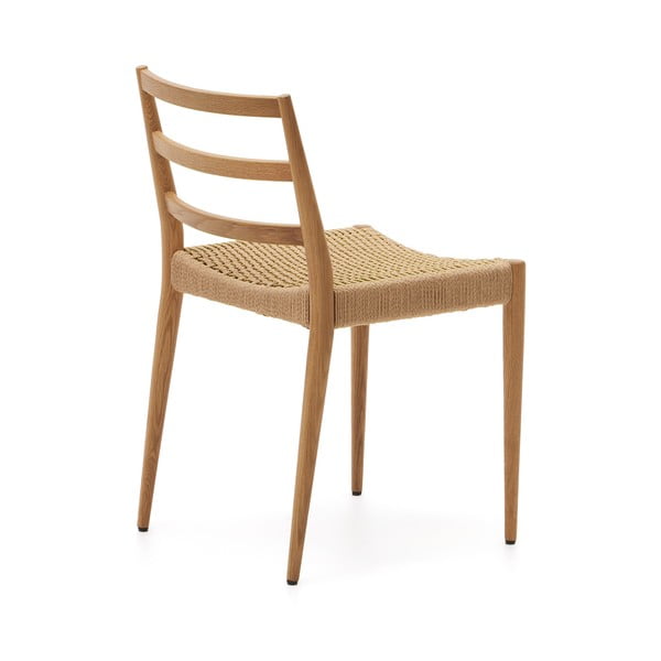 Jídelní židle z dubového dřeva v přírodní barvě v sadě 2 ks Analy – Kave Home-image-3