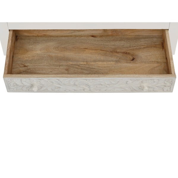 Krémová šatní skříň z mangového dřeva 180x40 cm Kalhana – Støraa-image-4