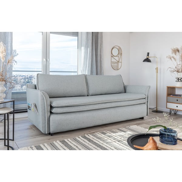 Světle šedá rozkládací pohovka Miuform Charming Charlie-image-4