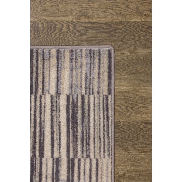 Šedý vlněný koberec 200x300 cm Grids – Agnella-image-3