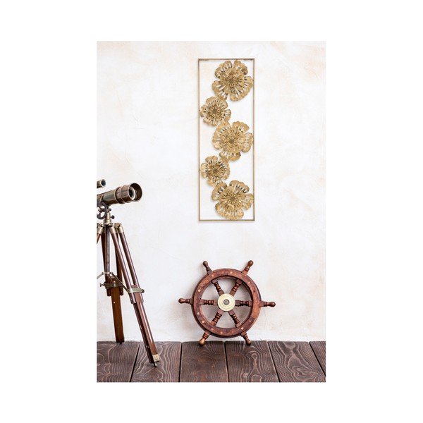 Železná nástěnná dekorace ve zlaté barvě Mauro Ferretti Luxy Natura-image-2