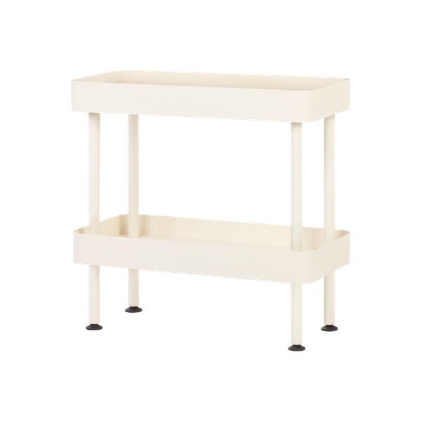 Béžový kovový pojízdný regál 60x62x30 cm Nolle – noo.ma-image-2