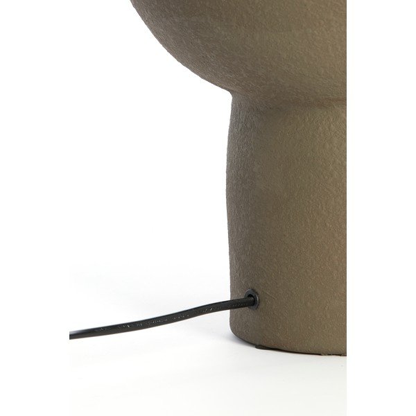 Tmavě hnědá stolní lampa s keramickým stínidlem (výška 46 cm) Monk – Light & Living-image-4