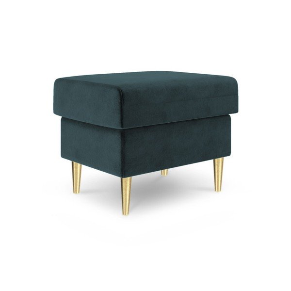 Petrolejově modrý puf Mazzini Sofas Muguet, 60 x 45 cm