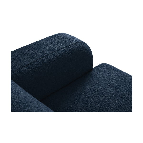 Tmavě modrá rohová pohovka z textilie bouclé (levý roh) Molino – Micadoni Home-image-4