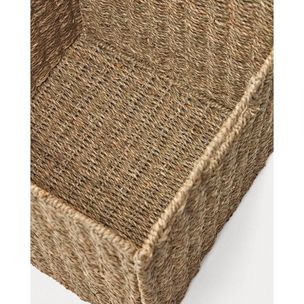 Košík do regálu z mořské trávy 32x32x33 cm Tossa – Kave Home-image-3