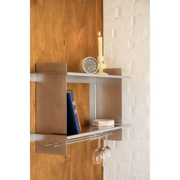 Patrová kovová police ve stříbrné barvě 70 cm Tivo – noo.ma-image-4