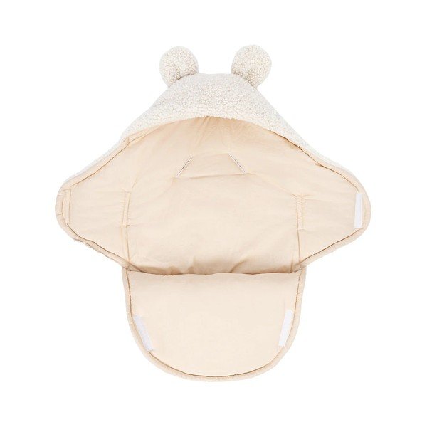 Krémová dětská zavinovačka s beránkem 45x80 cm – Meowbaby-image-1