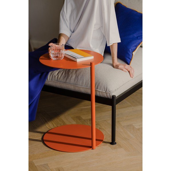 Ocelový kulatý odkládací stolek 41x40 cm Ande – noo.ma-image-3