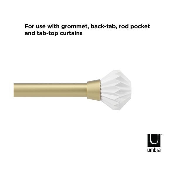 Ocelová roztažitelná garnýž 107 - 305 cm Pleat – Umbra-image-4