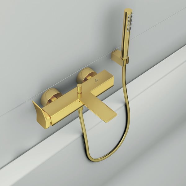 Kovová sprchová hlavice ve zlaté barvě IdealRain – Ideal Standard-image-2