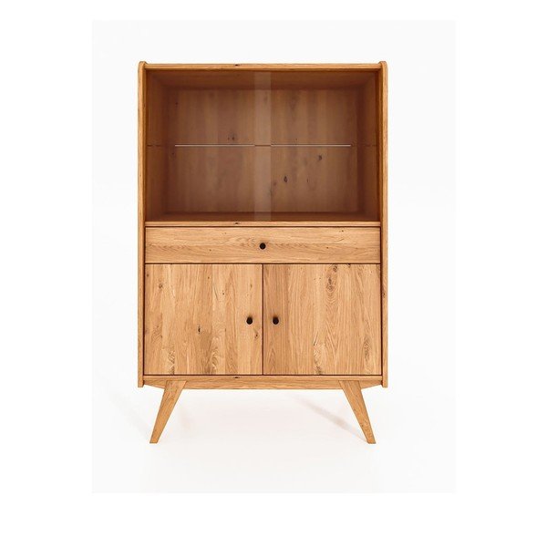 Vitrína z dubového dřeva 100x154 cm Retro - The Beds-image-2