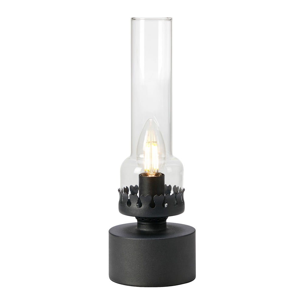Černá stolní lampa se skleněným stínidlem (výška 31 cm) Kandella – Markslöjd