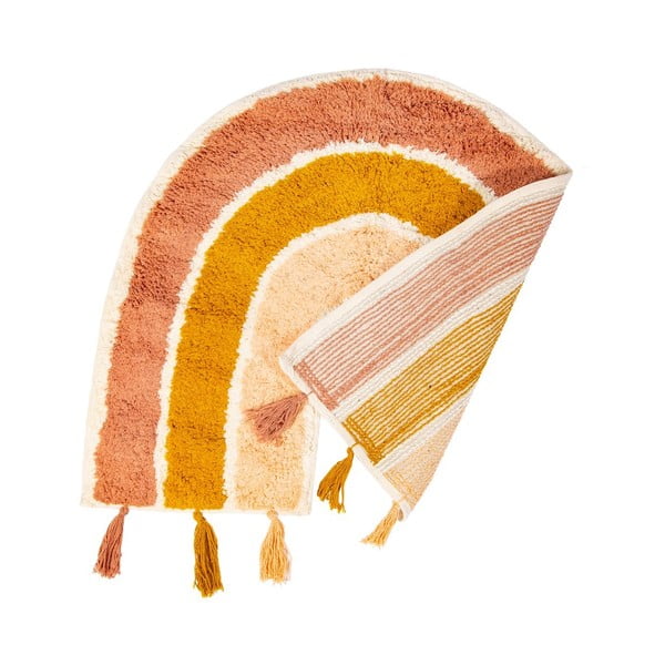 Oranžovo-růžový dětský bavlněný koberec Sass & Belle Earth Rainbow, 50 x 60 cm-image-2