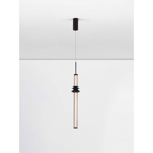 Matně černé keramické LED stmívatelné závěsné svítidlo se stínidlem z akrylového skla ø 8 cm Stalactite – Nova Luce-image-3