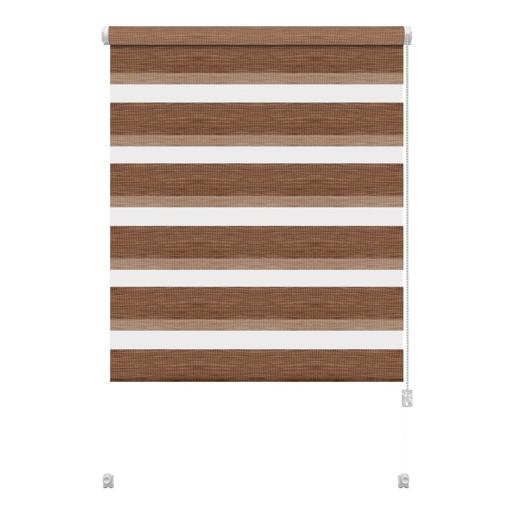 Hnědá roleta den a noc 80x150 cm Zebra Natur – Gardinia