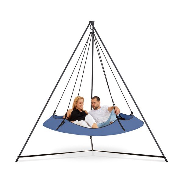 Modrá zahradní houpačka se stojanem – Hangout Pod-image-2