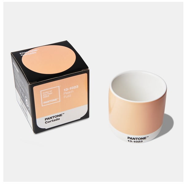 Oranžový keramický termohrnek 175 ml Cortado Peach Fuzz 13-1023 – Pantone-image-1