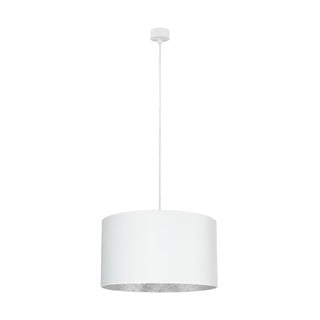 Bílé závěsné svítidlo s detailem ve stříbrné barvě Sotto Luce Mika XL, ⌀ 50 cm