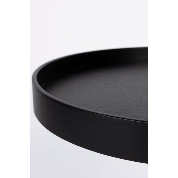 Kulatý odkládací stolek s deskou v dubovém dekoru ø 40 cm Yuri S – White Label-image-3