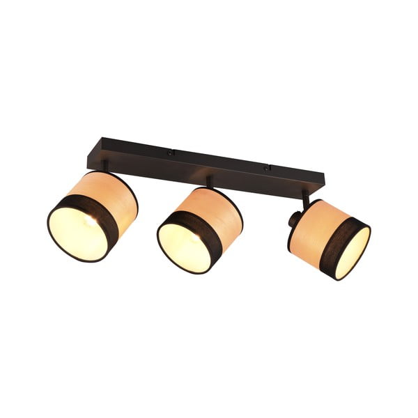 Stropní svítidlo v černé a přírodní barvě ø 12 cm Bolzano – Reality-image-2