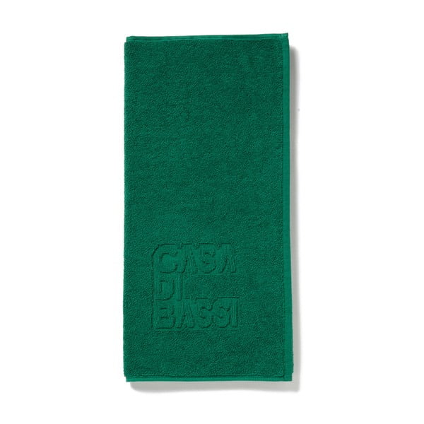 Smaragdově zelená koupelnová předložka z bavlny Casa Di Bassi, 50 x 70 cm