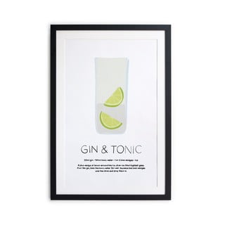 Zarámovaný plakát Really Nice Things Gin Tonic, 40 x 50 cm