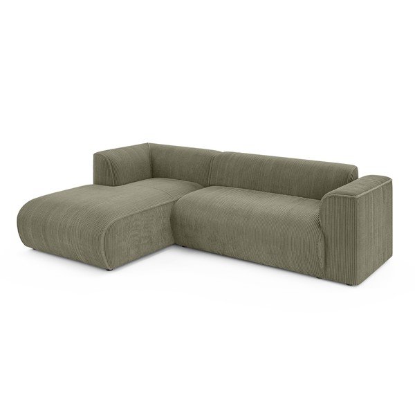 Zelená manšestrová rohová pohovka (levý roh/s lenoškou) Merid  – Ropez-image-2