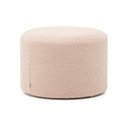 Světle růžový taburet z textilie bouclé Kaeli – Kave Home