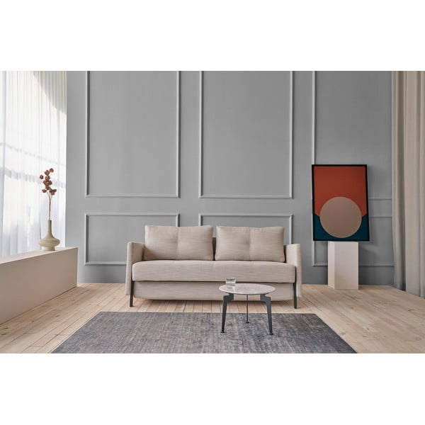 Béžová rozkládací pohovka s područkami Innovation Cubed, 160 cm-image-1
