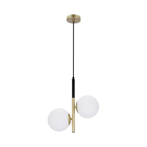 Závěsné svítidlo ve zlaté barvě se skleněným stínidlem 32.5x15 cm Duo – Candellux Lighting